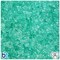 BeadTin Green Aqua Transparent 11mm TriBead Plastic Craft Beads (500pcs)